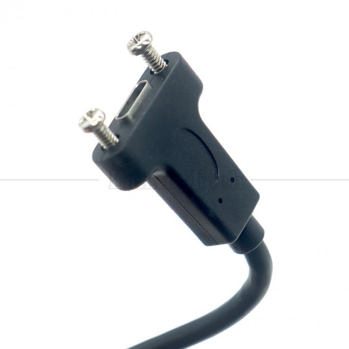 10Gbps 0,3m 1m macho para fêmea Tipo C 3.1 Painel montado parafuso buraco de bloqueio cabo de extensão USB 6