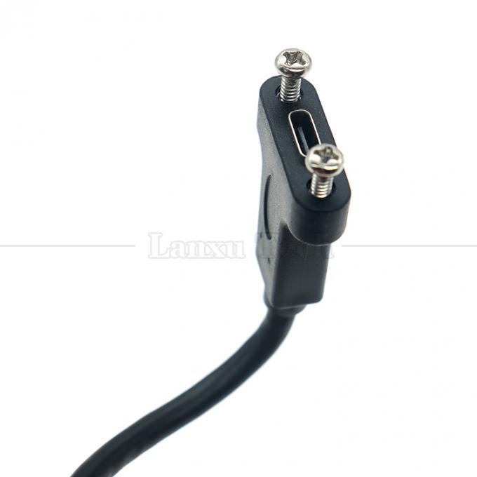 10Gbps 0,3m 1m macho para fêmea Tipo C 3.1 Painel montado parafuso buraco de bloqueio cabo de extensão USB 5