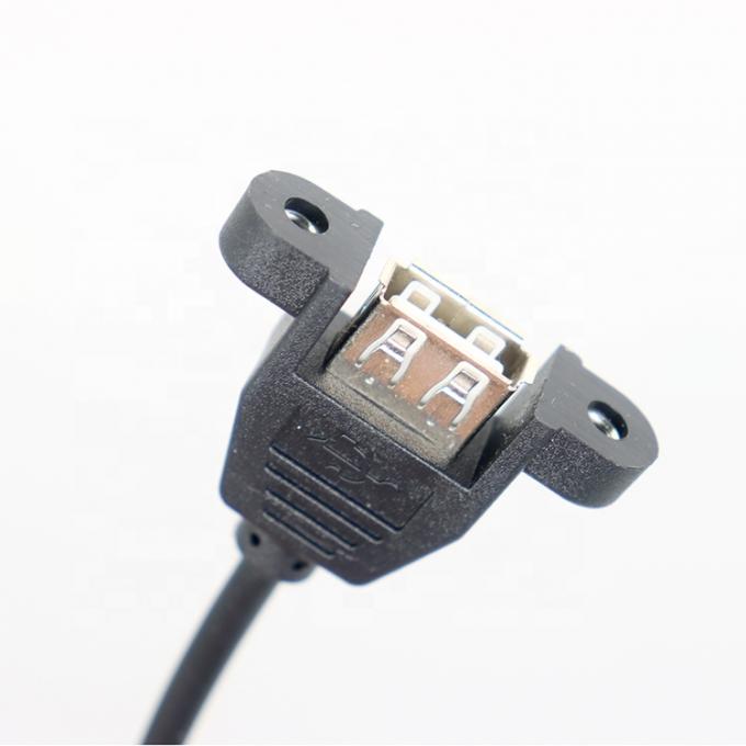 Montar painel personalizado USB Tipo A Fêmea para abrir cabos de extremidade nua 2