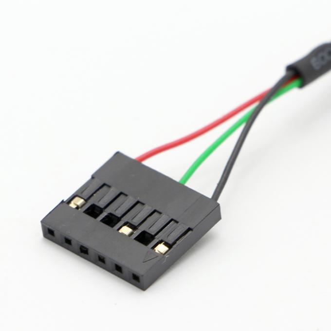 Snap Panel Mount USB Fêmea Socket para Dupont Conector cabo de fio 4