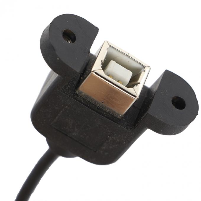 Fecho de parafuso personalizado de ângulo de 90 graus Micro B macho USB 2.0 tipo B fêmea cabo de extensão de montagem de painel 2