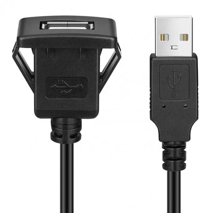 Snap Socket Painel de painel de controle de macho a fêmea USB Flush Mount Extension Cable 4