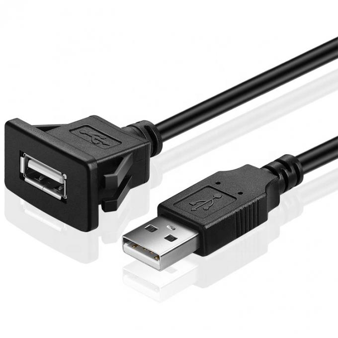 Snap Socket Painel de painel de controle de macho a fêmea USB Flush Mount Extension Cable 2