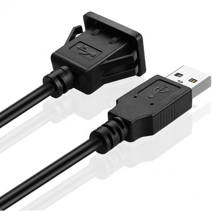Snap Socket Painel de painel de controle de macho a fêmea USB Flush Mount Extension Cable 5