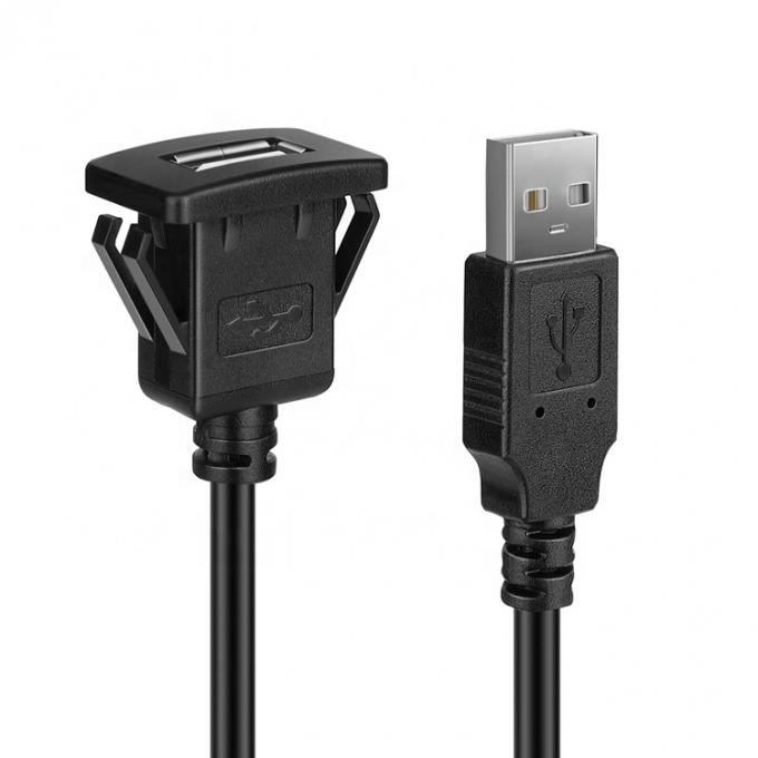 Snap Socket Painel de painel de controle de macho a fêmea USB Flush Mount Extension Cable 3