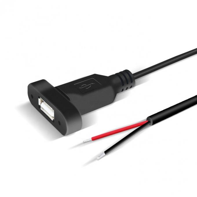 Muntador de painel personalizado USB Fêmea para fio nu Cable de ponta aberta em lata 5
