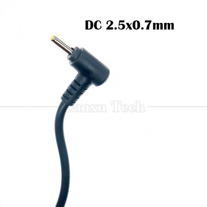 90 graus ângulo direito USB A macho para barril Jack DC 2.5x0.7mm 3.5x1.35 5.5x2.5 5.5x2.1mm cabo de carregador 1