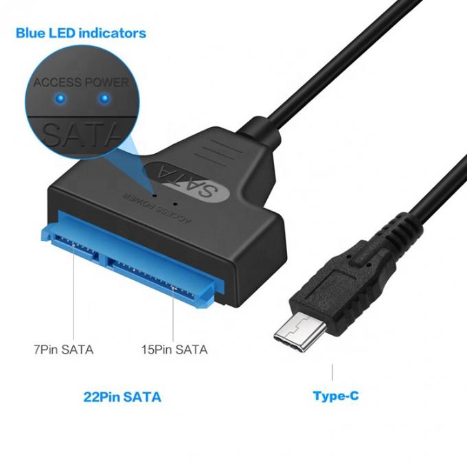 Alta Velocidade 5Gbps SDD HDD Hard Drive 2,5 polegadas USB Tipo C 3.1 para Sata Adaptador Cable 1