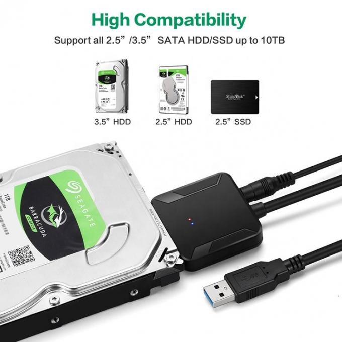 Alta compatibilidade 2,5 3,5 polegadas SSD HDD disco rígido USB 3.0 para Sata Cable 3
