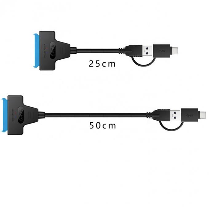 Alta Velocidade 5Gbps 2,5 polegadas SSD HDD Hard Disk Tipo C USB 3.0 Sata Adaptador Cable 4