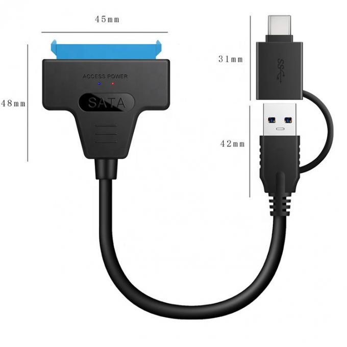 Alta Velocidade 5Gbps 2,5 polegadas SSD HDD Hard Disk Tipo C USB 3.0 Sata Adaptador Cable 3
