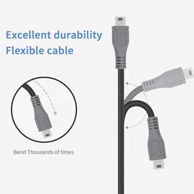 Carregamento de dados USB Tipo C para Mini 5 Pin USB OTG Adaptador Cable para câmera de vídeo telefone 2