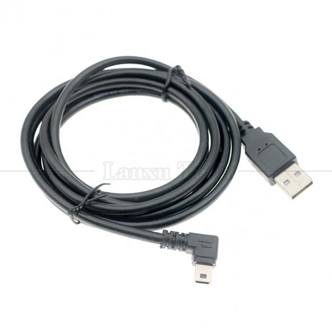 Personalizado 1m 2m 3m 90 graus para cima para baixo ângulo direito esquerdo carregamento de dados USB A macho para mini cabo de extensão USB de 5 pin para câmera 1