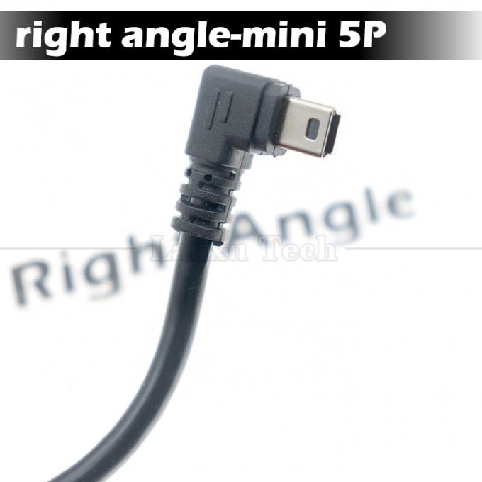 Personalizado 1m 2m 3m 90 graus para cima para baixo ângulo direito esquerdo carregamento de dados USB A macho para mini cabo de extensão USB de 5 pin para câmera 2