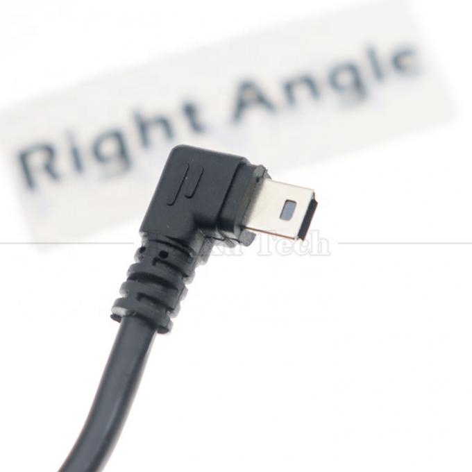 Personalizado 1m 2m 3m 90 graus para cima para baixo ângulo direito esquerdo carregamento de dados USB A macho para mini cabo de extensão USB de 5 pin para câmera 4