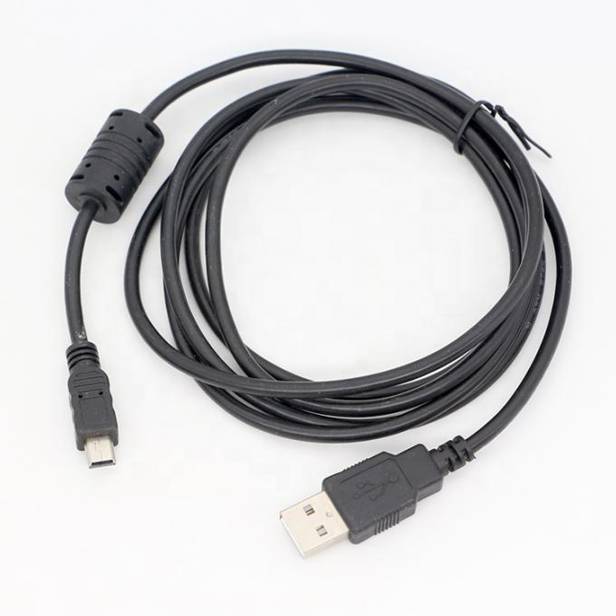 1.5m USB A para Mini B 5PIN USB 2.0 Cable OTG de carregamento de dados com Ferrite 1