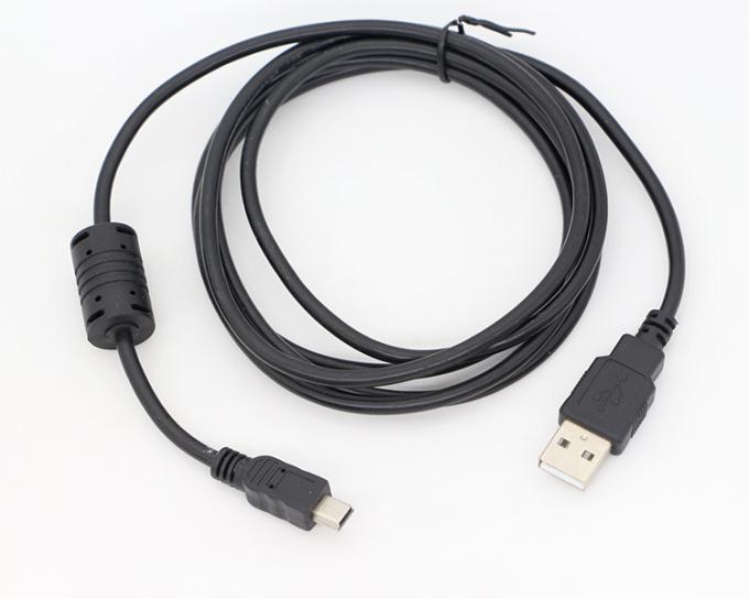 1.5m USB A para Mini B 5PIN USB 2.0 Cable OTG de carregamento de dados com Ferrite 5