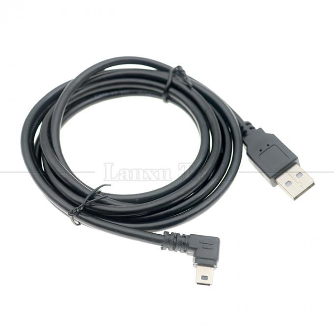 Personalização 90 graus ângulo esquerdo USB A macho para MINI 5P cabo USB para câmera do controlador PS3 6