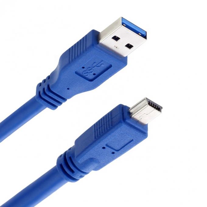 Alta velocidade 5Gbps USB 3.0 Tipo A macho para Mini B 10 PIN USB 3.0 cabo de extensão 2