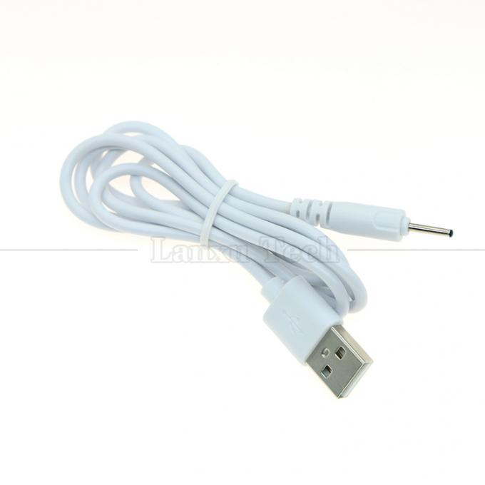 Alta Qualidade 0.5M 1M 2M 3M Branco Preto DC 2.0 0.6 mm Carregador Cable USB para Vibrator 0