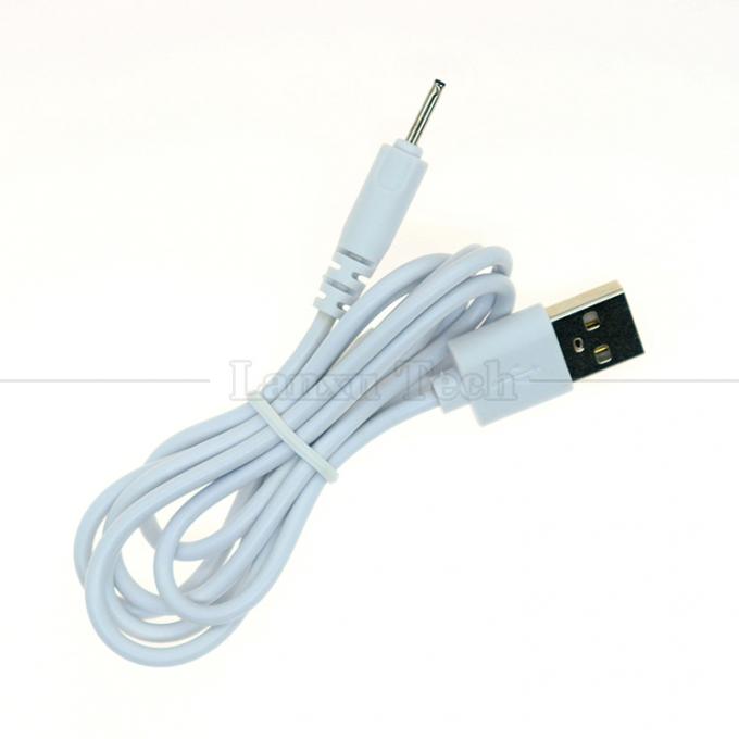 Alta Qualidade 0.5M 1M 2M 3M Branco Preto DC 2.0 0.6 mm Carregador Cable USB para Vibrator 2