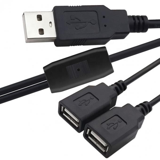 Custom OEM 2m 1 Homem para 2 Mulheres Y USB Splitter Cable para carregamento 7