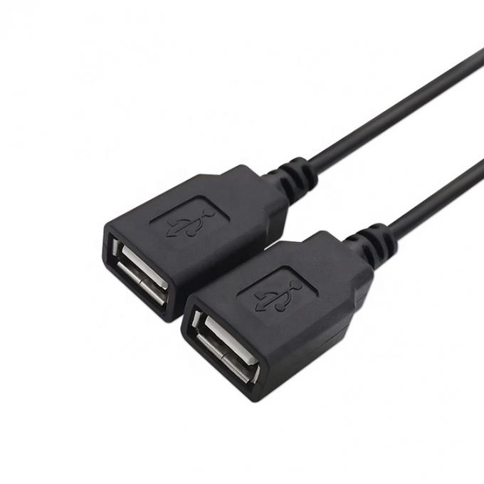 Custom OEM 2m 1 Homem para 2 Mulheres Y USB Splitter Cable para carregamento 5