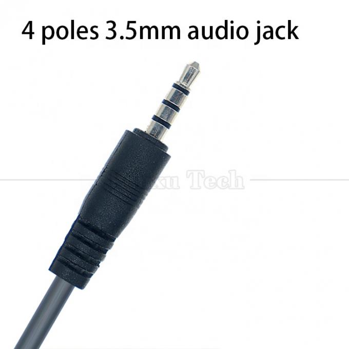1M USB para 3,5mm 4 polos DC Audio Jack Cable de extensão para alto-falante de carro 3