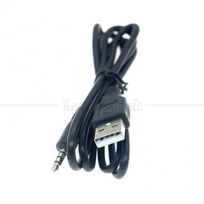 1M USB para 3,5mm 4 polos DC Audio Jack Cable de extensão para alto-falante de carro 1