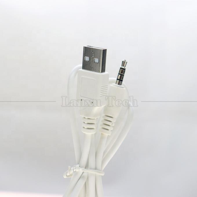 Carregamento de dados personalizado USB de macho para Aux 4 polos 3.5mm Jack de áudio Adaptador de cabo para fones de ouvido de alto-falante 4