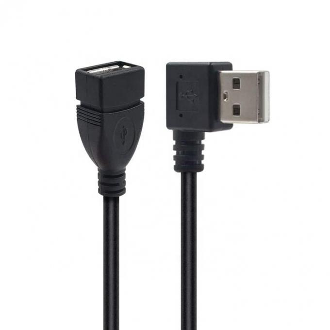 0.3M 1M 2M 3M 90 graus ângulo direito-esquerdo macho para fêmea USB 2.0 tipo A cabo de extensão 2