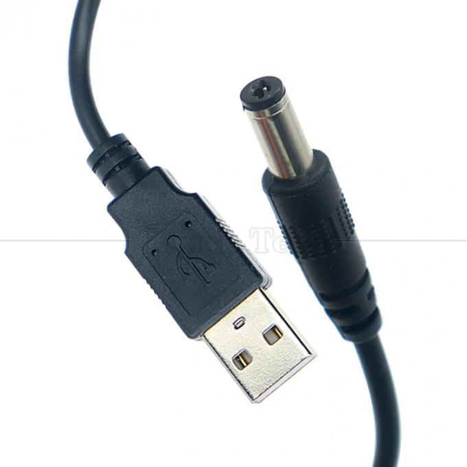 1m 3m 5m 10m 1A 2A 5A USB A macho para DC 5.5x2.1mm 3.5 1.35 4.0 1.7 Barrel Jack Power Charger Cable para câmera de CCTV LED 4