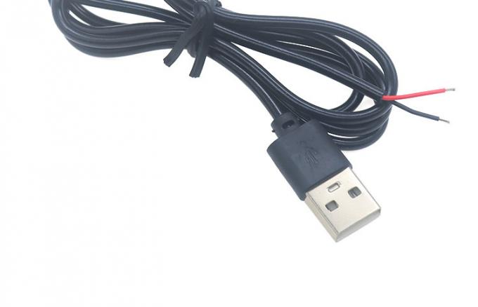 Alta qualidade 5V USB 2.0 um macho para abrir despojado nu fios de 2 pinos fim cabo Pigtail para lâmpada LED Light Strip 8