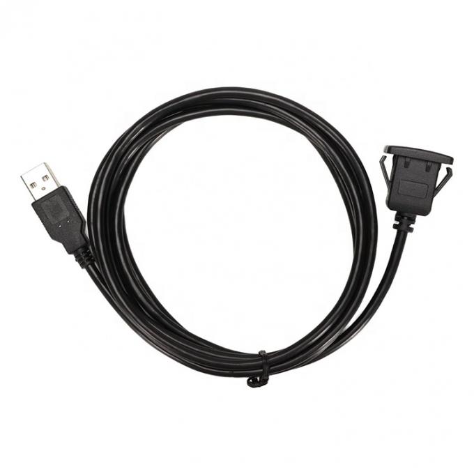 Painel de descarga à prova d'água Monte de macho para fêmea Soquete USB cabo de fio de extensão para carro Câmbio de bordo de barco de motocicleta 3