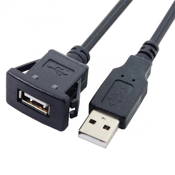 Painel de descarga à prova d'água Monte de macho para fêmea Soquete USB cabo de fio de extensão para carro Câmbio de bordo de barco de motocicleta 1