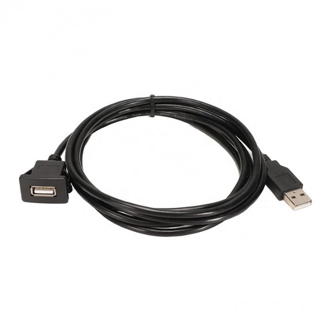 Painel de descarga à prova d'água Monte de macho para fêmea Soquete USB cabo de fio de extensão para carro Câmbio de bordo de barco de motocicleta 2