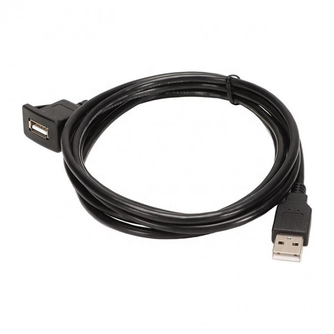 Painel de descarga à prova d'água Monte de macho para fêmea Soquete USB cabo de fio de extensão para carro Câmbio de bordo de barco de motocicleta 5