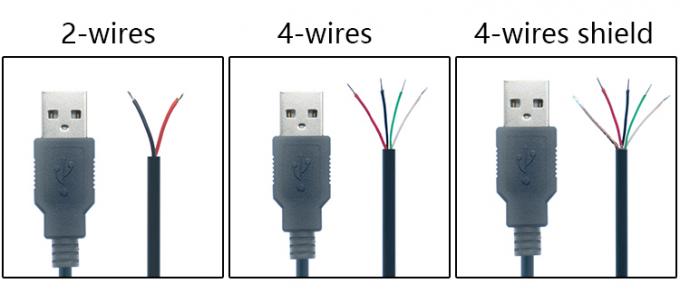 5V USB para abrir cabos de carregador de energia de cola de porco para lâmpada de luz de tira LED 2