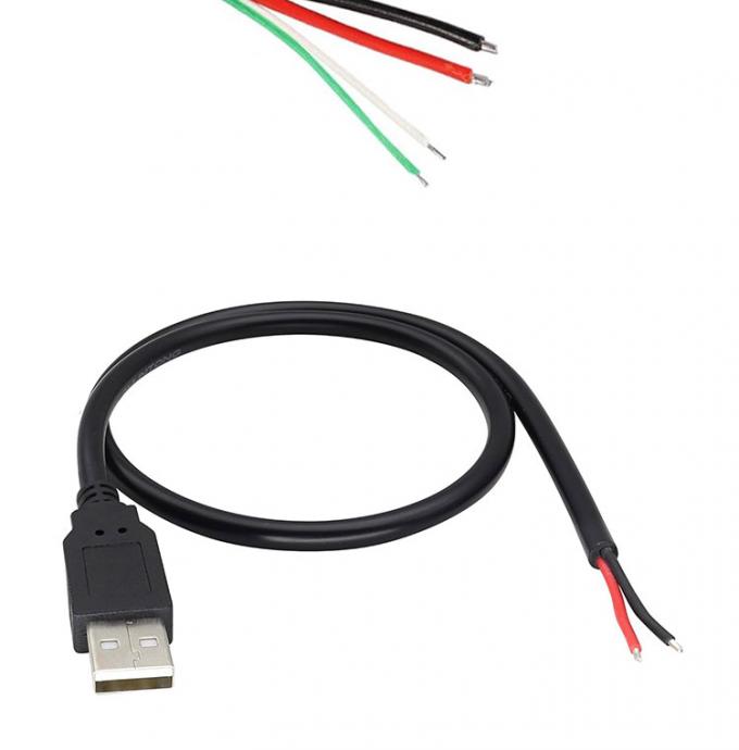 5V USB para abrir cabos de carregador de energia de cola de porco para lâmpada de luz de tira LED 10