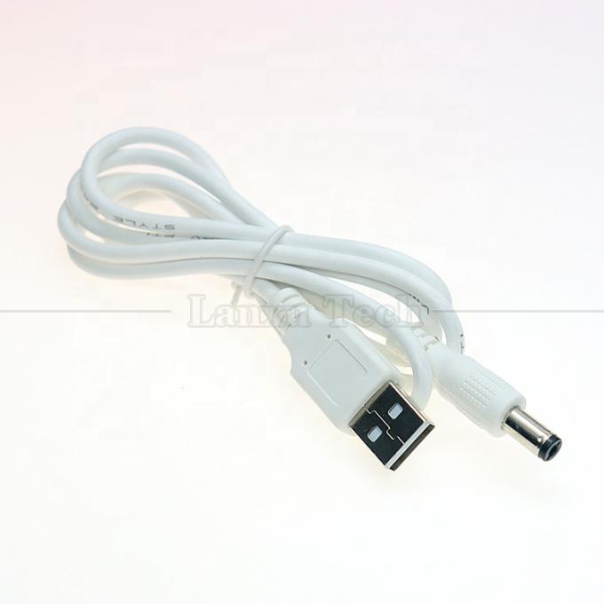 USB A macho a 2.1x5.5mm DC Jack de barril conector cabo de carregamento de energia para alto-falante do roteador 5