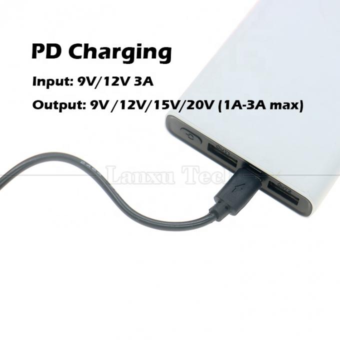 PD Carregamento 3A 9V 12V 15V 20V USB Tipo C para DC 5.5x2.1mm Jack Adaptador Converter Cable para Wifi Router Modem Projector Camera 2