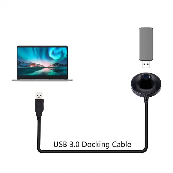 Desktop Dock Station Homem para Mulher Carregamento de dados USB 2.0 3.0 cabo de extensão com base 6