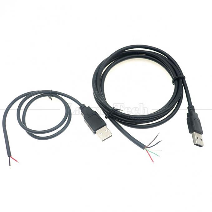 USB 2.0 personalizado Tipo A Macho a Descascado Em lata 2 3 4 fios Cabo de carregamento de dados de cauda de porco 2