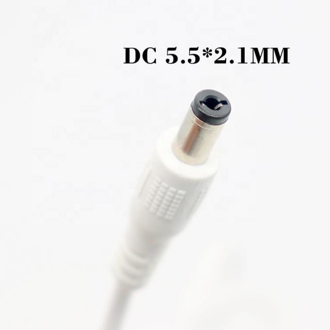Branco 1M 5V USB 2.0 Um macho para DC Jack 5.5X2.1mm cabo de carregador de energia 3