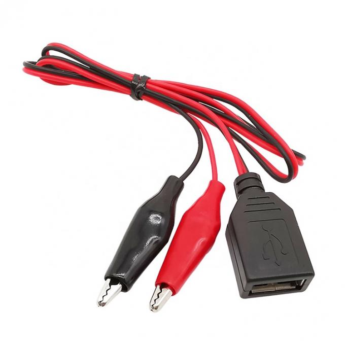 Crocodile Clamps Alligator Clip para USB A Fêmea Test Wire Adaptador Cable 0