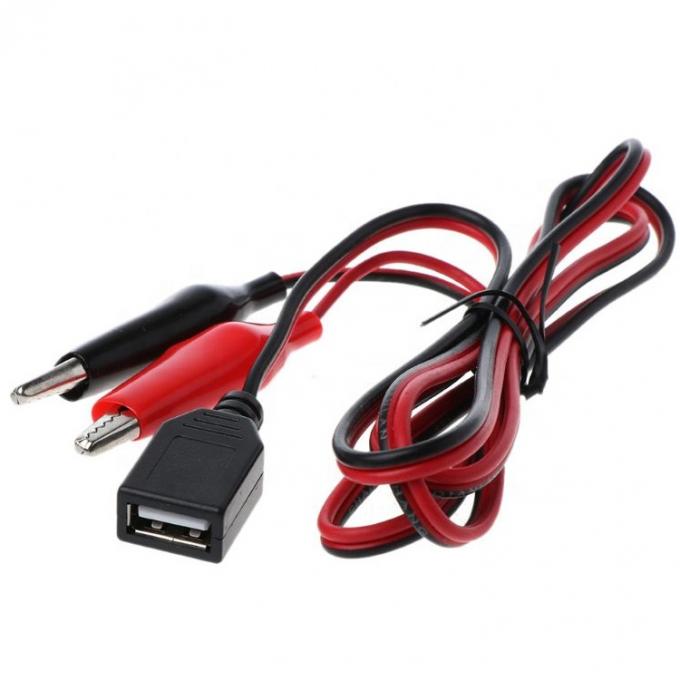 Crocodile Clamps Alligator Clip para USB A Fêmea Test Wire Adaptador Cable 3