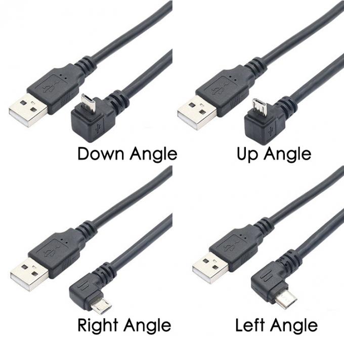 1M 2M 3M 5M Carregamento de dados 90 graus Direita para cima esquerda para baixo ângulo Micro V8 cabo USB 4