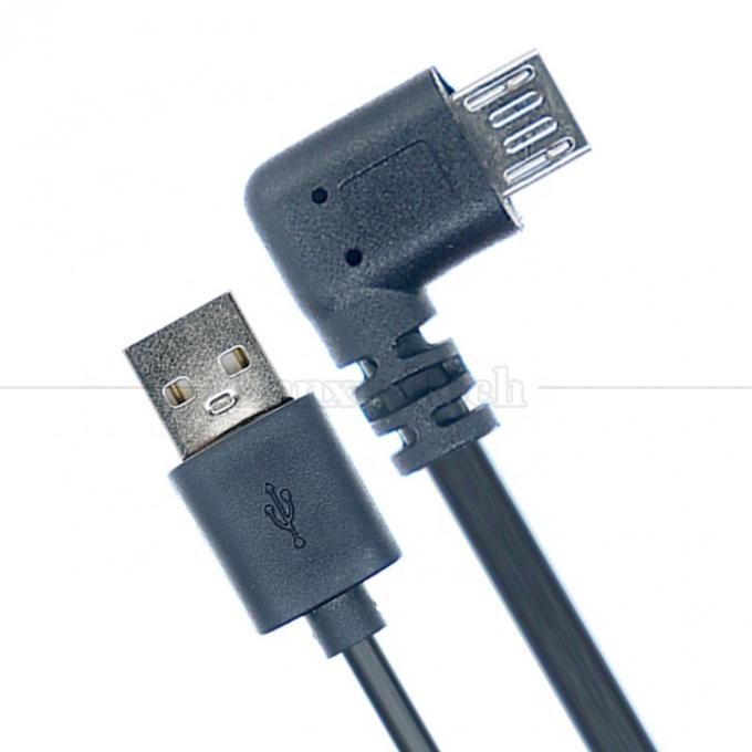 1M 2M 3M 1A 2A 3A Carregamento de dados 90 graus ângulo reto USB Micro extensão cabo para telefone tablet 3