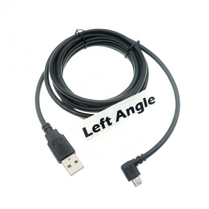 Personalizado 1m 2m 3m 5m 90 graus ângulo esquerdo Micro B 5p para USB um cabo masculino 0
