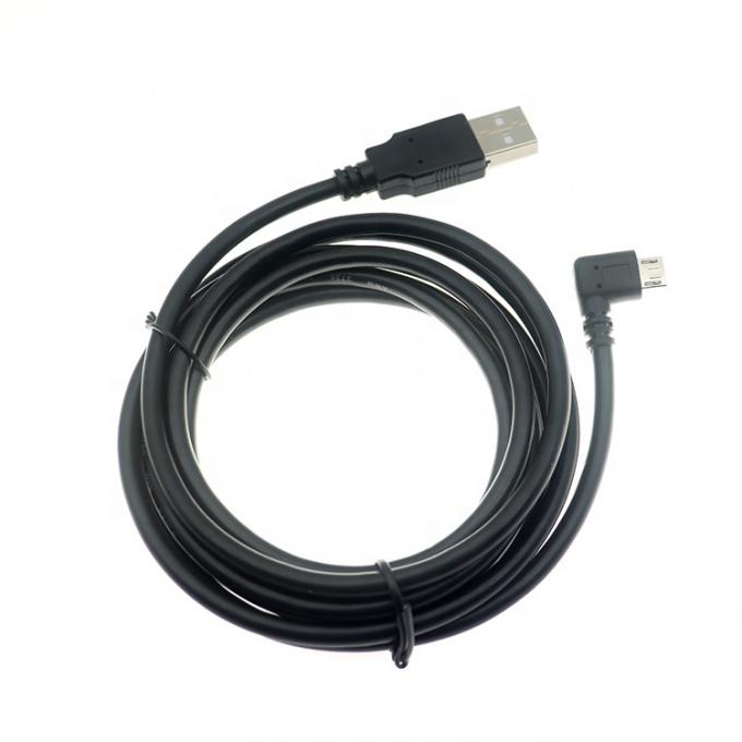 Personalizado 1m 2m 3m 5m 90 graus ângulo esquerdo Micro B 5p para USB um cabo masculino 3